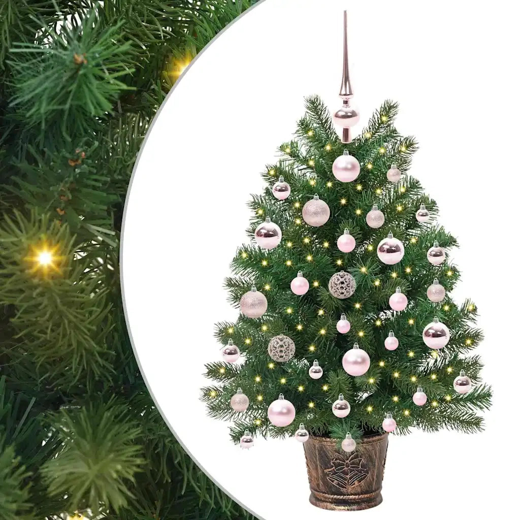 Albero di Natale artificiale con 150 LED Verde 75 cm PE e PVC 3397304