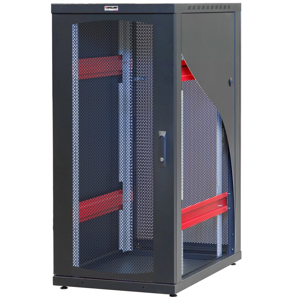 Armadio Server Rack 19'' 600x1000 20 Unita' Nero Grigliato serie IdealNET