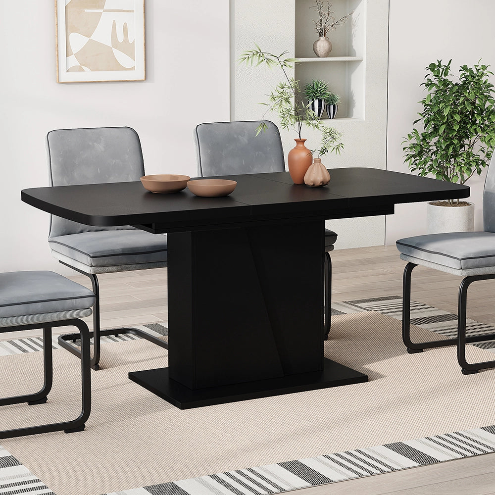 Vicco Tavolo da pranzo Estensibile Nero 120/160 x 80 cm Estensibile