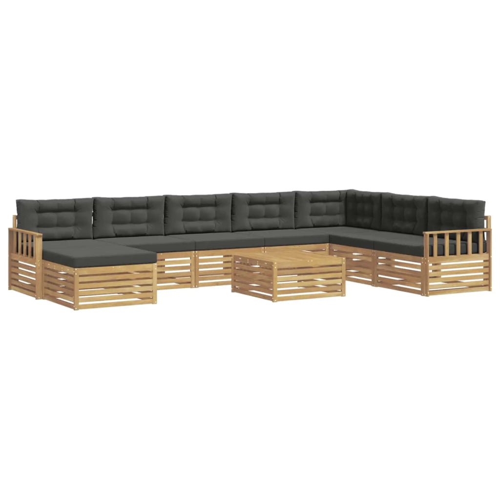 Set di divani da esterno 9 pz Bianco e Antracite 3390997