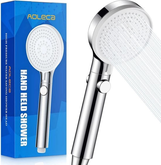 Douchekop perfezionatore di pressione, douchi a risparmio d'acqua anti-crepacchio con filtro e 3 posizioni, regolazione della pressione dell'acqua, douchekop resistente ai calcare per bagni e docce