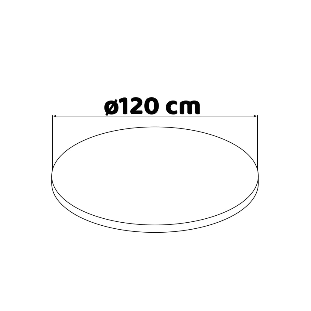 Artù - Ripiano per tavolo da pranzo rotondo ⌀ 120 cm in legno laminato, colore nero