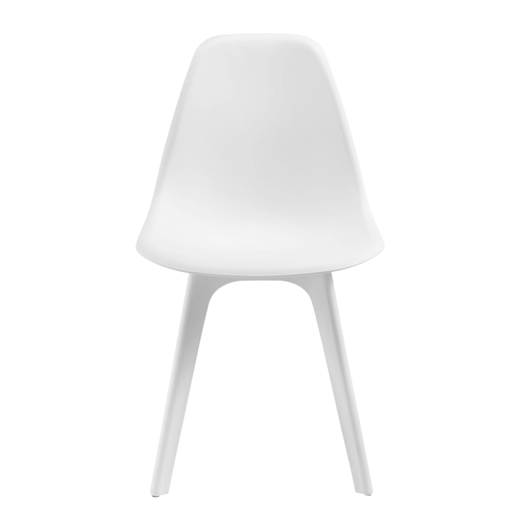 [en.casa] Sedie per Sala da Pranzo Design 83 x 54 x 48 cm Set di 4 Pezzi Plastica Bianco