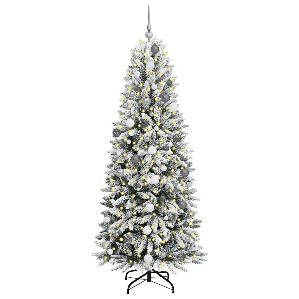 vidaXL Albero di Natale artificiale Bianco 210 cm PVC