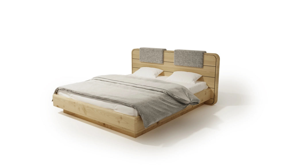 LETTO IMBOTTITO SENSE 200x200 SOLIK ROVERE NATURALE