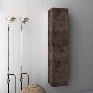 Pensile da Bagno 34x27x160 cm in Legno TFT Marte Pietra Marrone