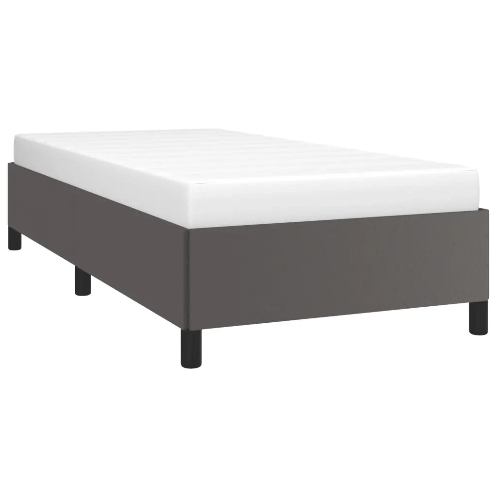 Giroletto-Struttura Letto Grigio 90x190 cm in Similpelle 256330