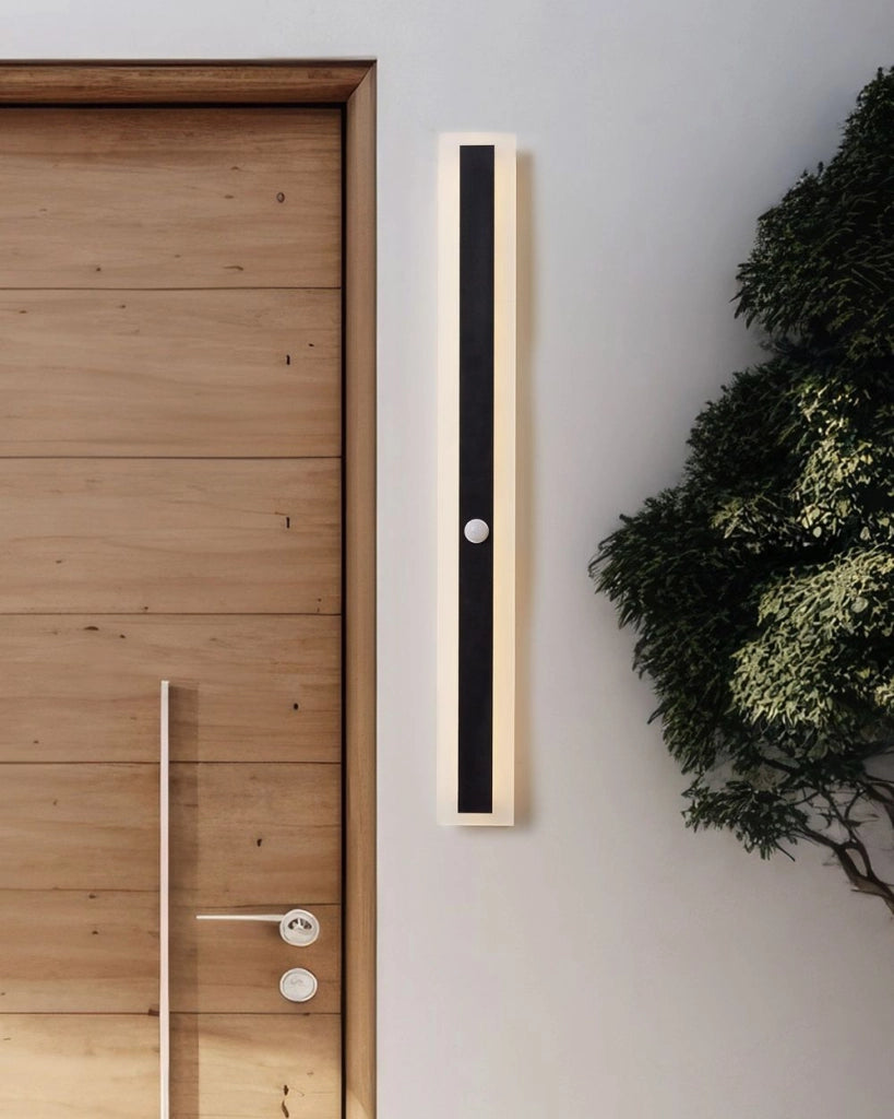 Lampada da parete a LED per esterni Nero 80 cm Acciaio Acrilico con sensore di movimento Design moderno