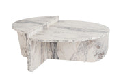 Tavolino in legno "Orion" 90 x 60 x 30 cm - marmo Fresia