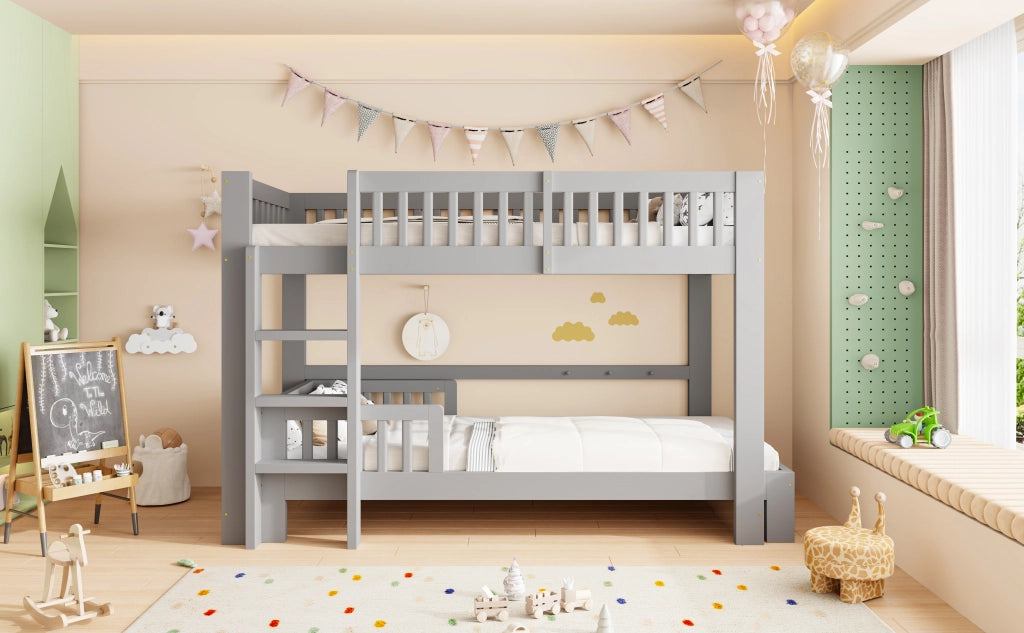 letto modulare in legno grigio 104 x 215 cm
