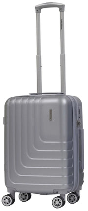 Trolley Valigia Bagaglio a Mano Rigida in ABS 4 Ruote TSA Ravizzoni Titanio Silver