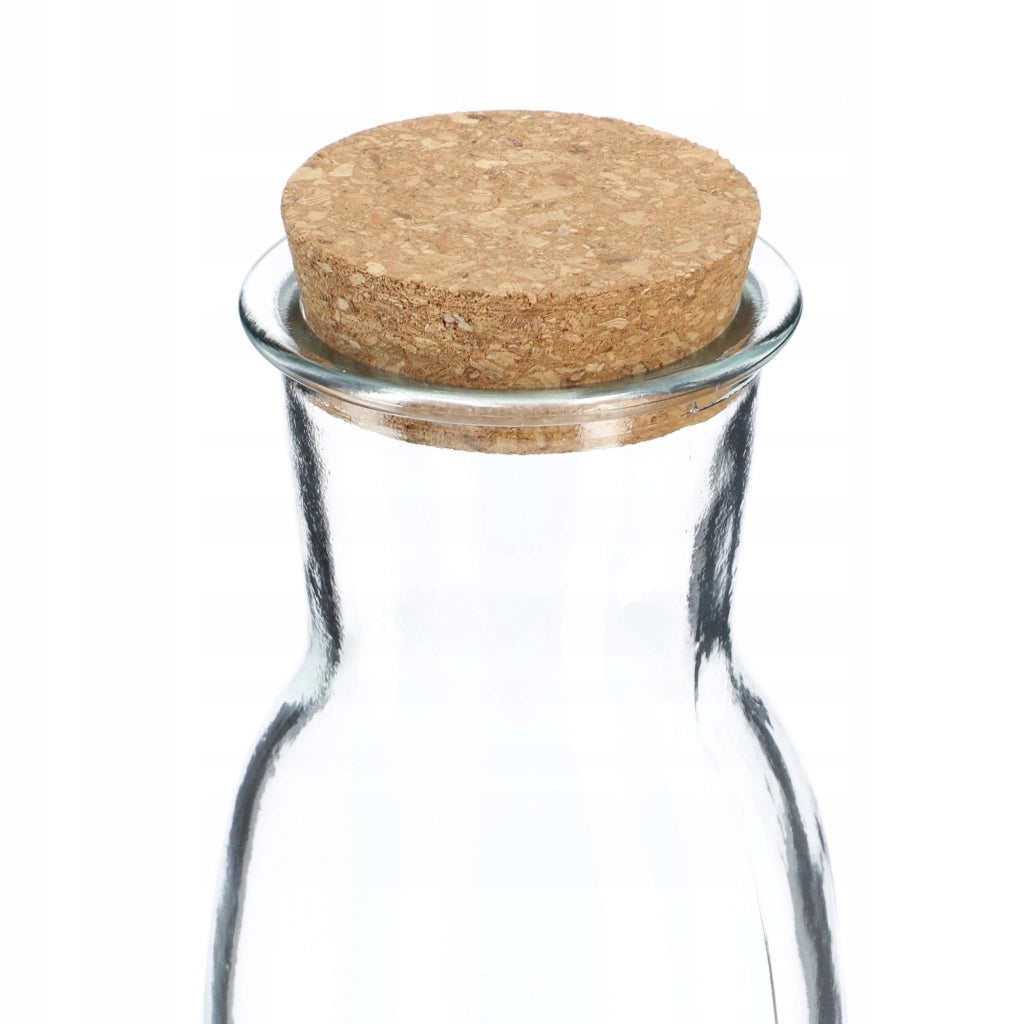 Caraffa in vetro KADAX da 1000 ml (1 litro) per acqua, vino e altre bevande, con tappo.