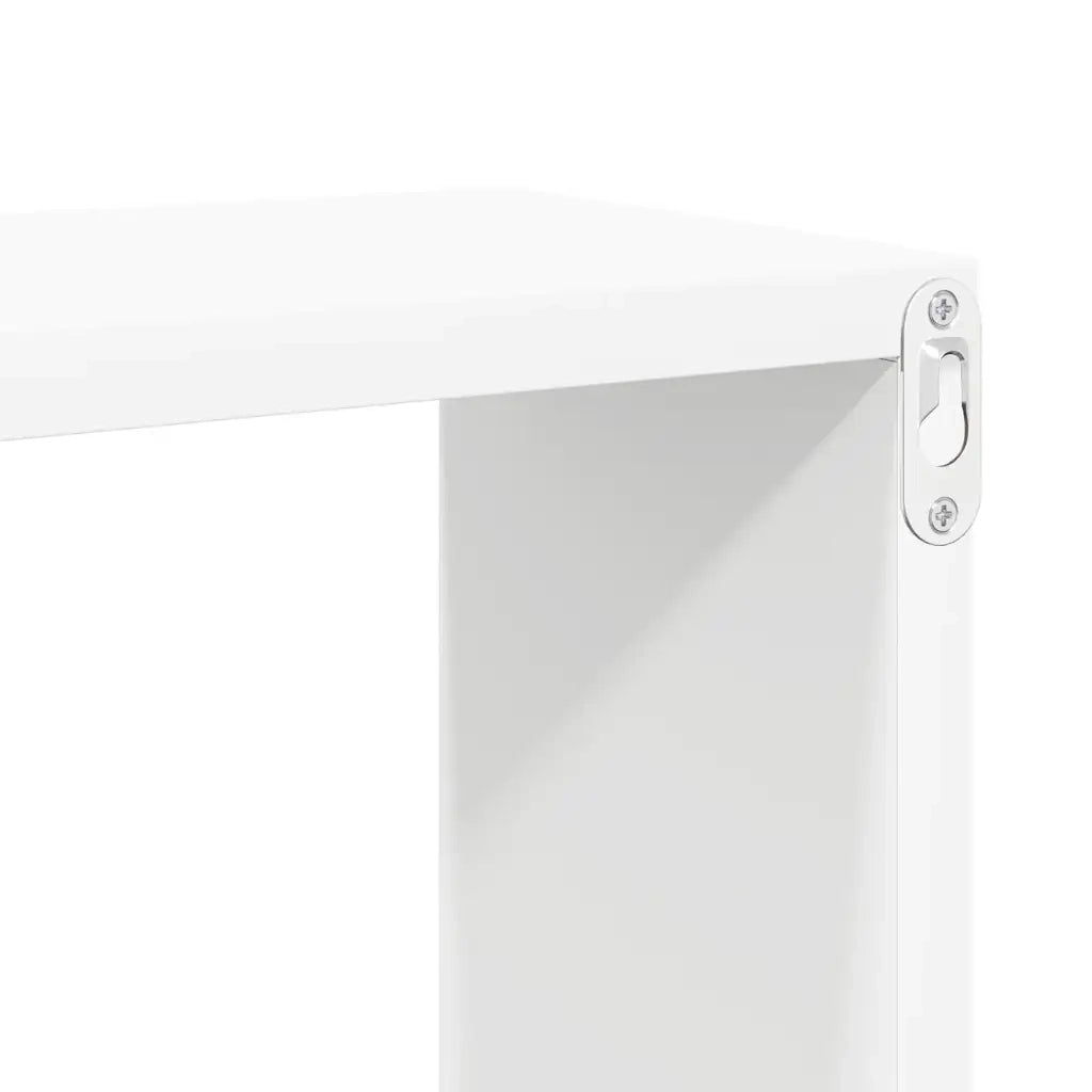 Mensole Parete a Cubo 2 pz Bianche 60x15x23 cm Truciolato cod mxl 50071