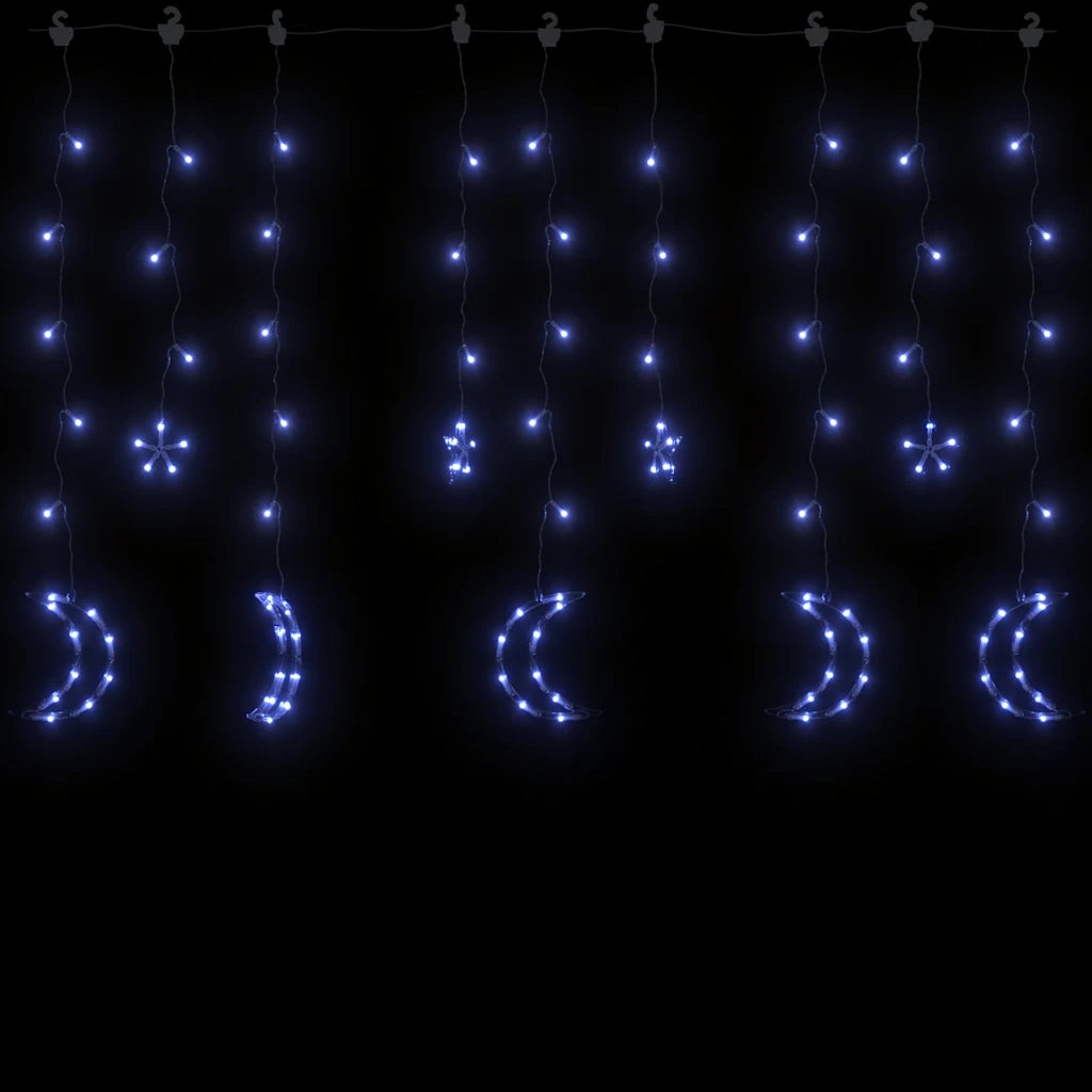 Luci Fatate Stella e Luna con Telecomando 138 LED Blu CFW7177674