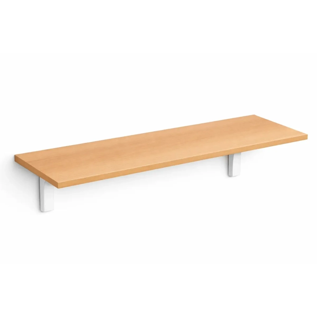 Mensola da Muro da appoggio in Legno nobilitato spessore 1,8 cm in colore Faggio 60x30 cm