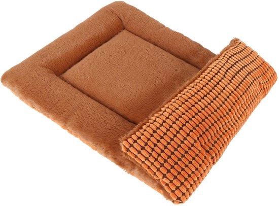 Cuscino per Cani Mat Mattonella per Cani morbido e caldo Cuscino per Cani lavabile e abbracciabile Cuscino per Cani rovesciabile Dimensioni: 90x70 cm, colore Arancione