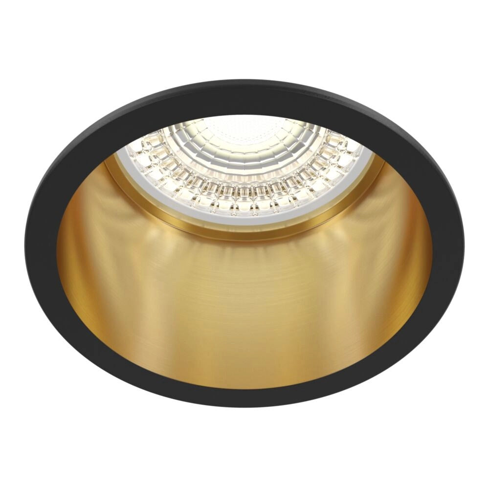 Faretto Da Incasso Moderno Reif Alluminio Nero 1 Luce