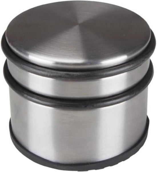 Stopperia in Acciaio Inossidabile con Gomma Antiscivolo - Facile da Installare, 75 mm Alto, Ideale per Ogni Ambiente Interiore