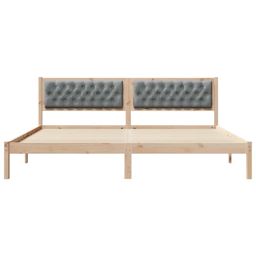 Struttura del letto Grigio chiaro 200 x 200 cm Pino massello 3394233