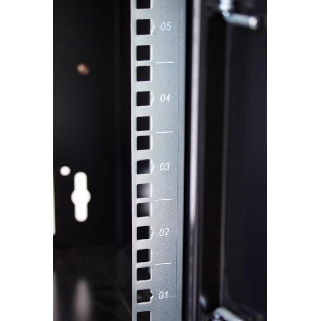 Armadio Rack 10'' a muro 6 unità con pannelli asportabili Grigio prof. 300 mm