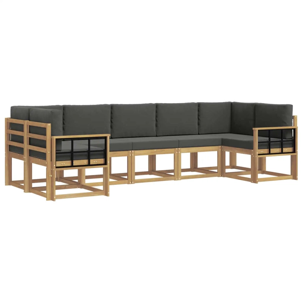Set di divani da esterno 7 pz Bianco e Antracite 3388166