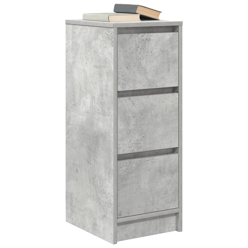 Credenza Grigio Cemento 29,5x34x76 cm in Legno Multistrato