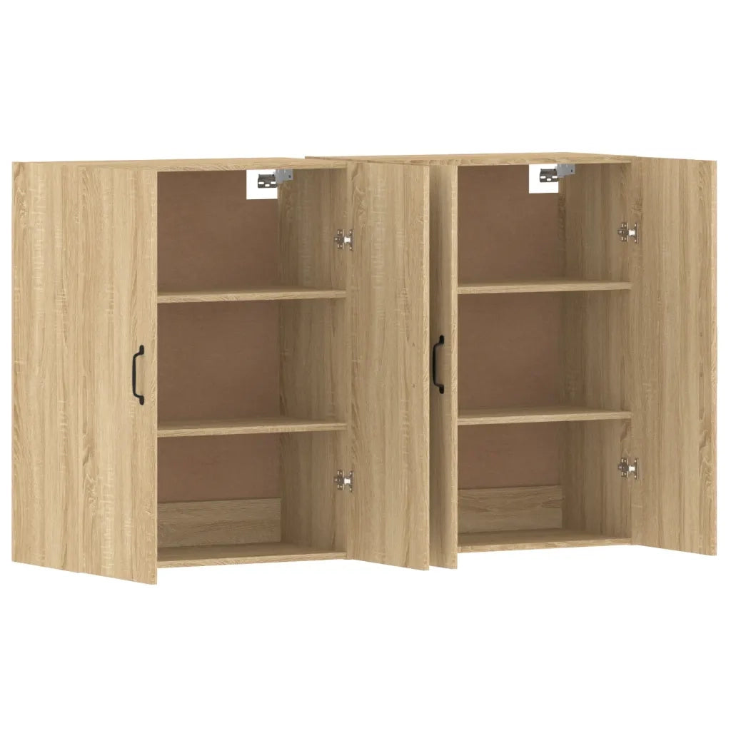 Armadietti a Parete 2 pz Rovere Sonoma in Legno Multistrato CFW2337386