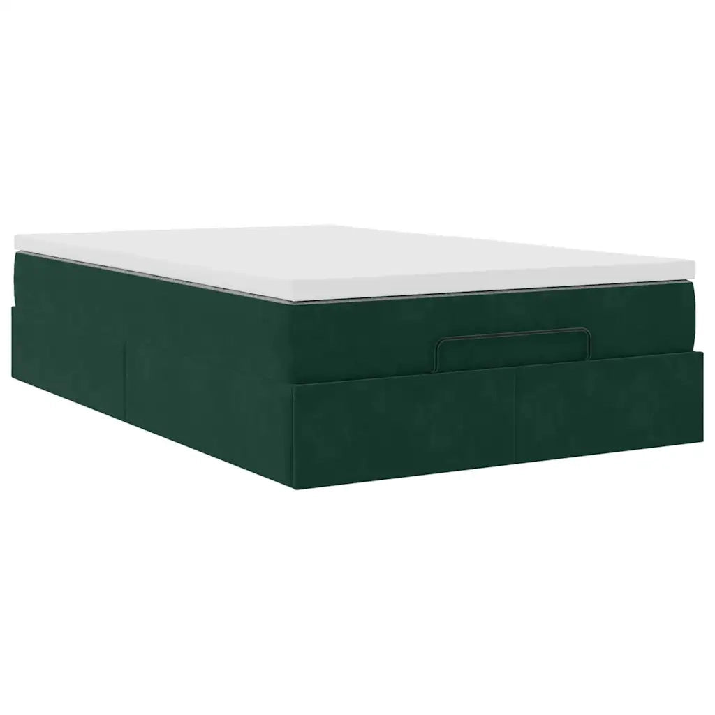 Struttura Letto Pouf con Materasso 120x200 cm Velluto 3311180