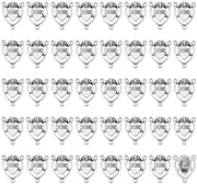 Accessori per decorazione - 40 pezzi - Connettore - Lega - Forma a cuore - Argento antico - Stile tibetano - Hanger religioso - Medaglione per preghiere