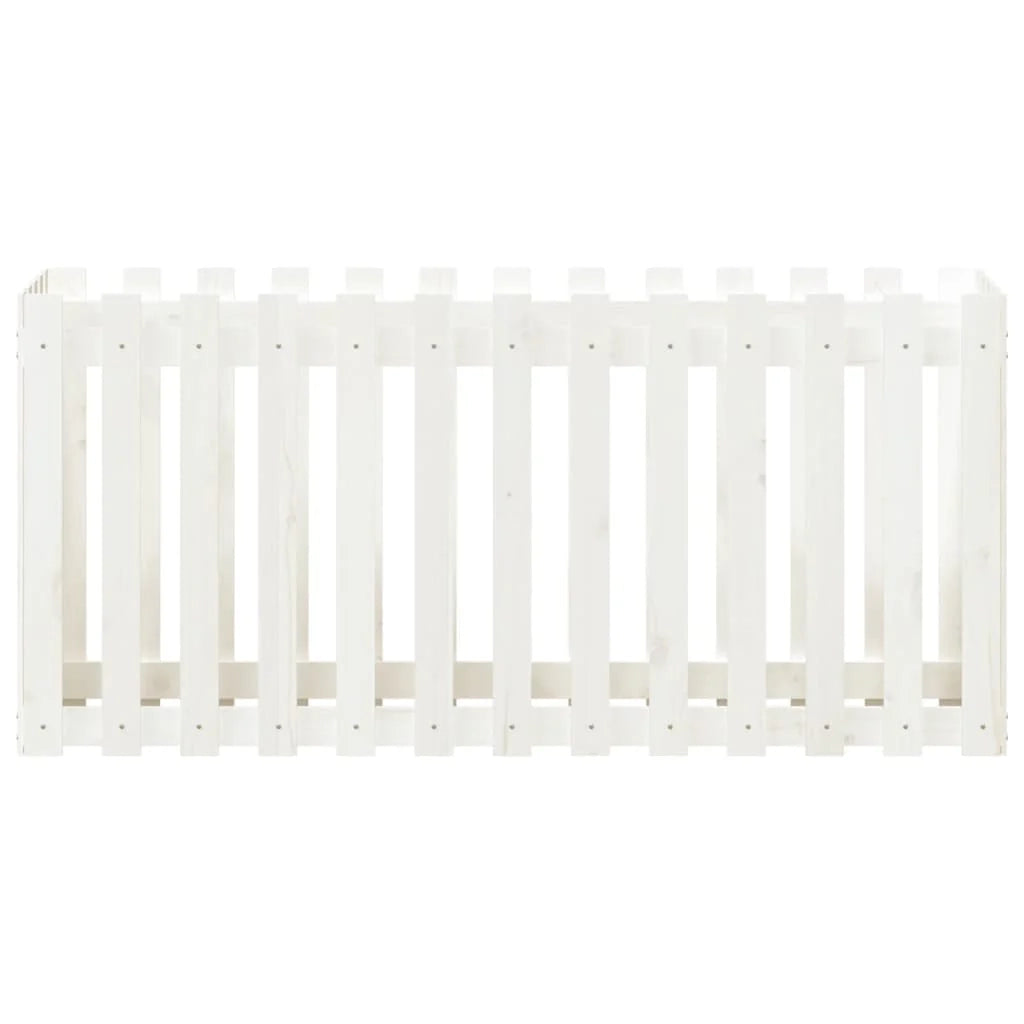 Fioriera rialzata per piante fiori patio giardino design del giardino con recinzione 150 x 50 x 70 cm pino bianco massiccio 02_0039801