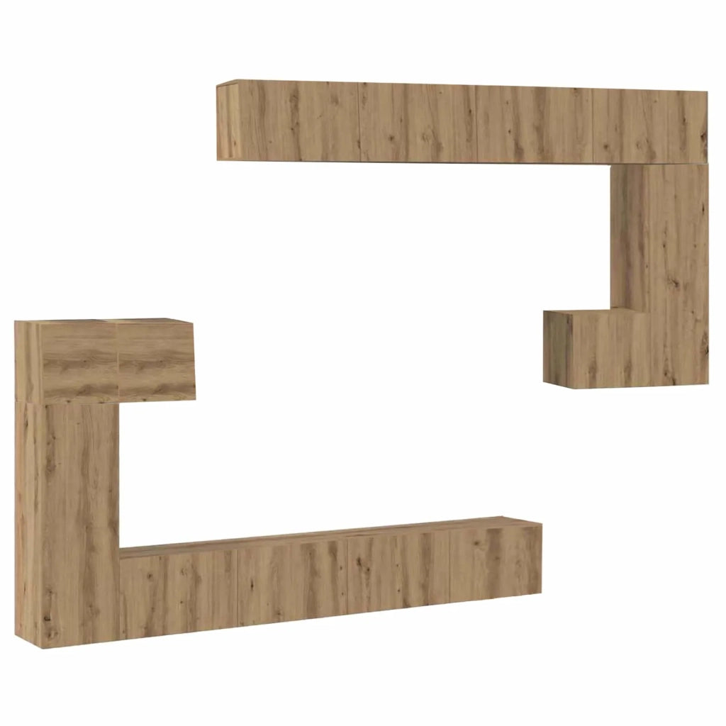 Unità TV 4 pcs Rovere artigianale Legno multistrato 3393392
