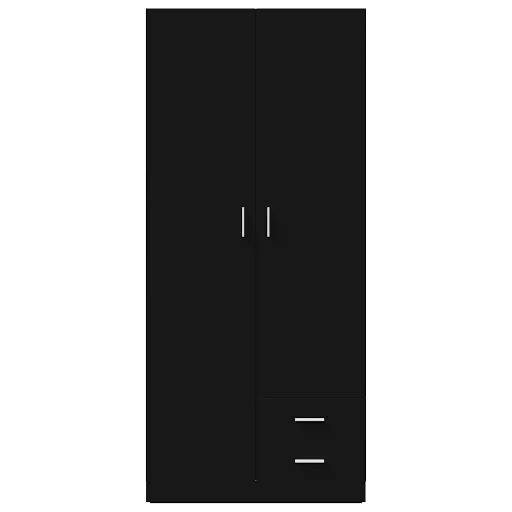 Armadio Nero 80x52x180 cm in Legno Multistrato 800640