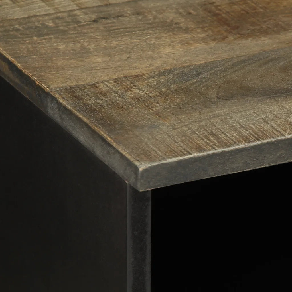 Mobile Porta TV Nero 100x33x46 cm in Legno Massello di Mango 4017808