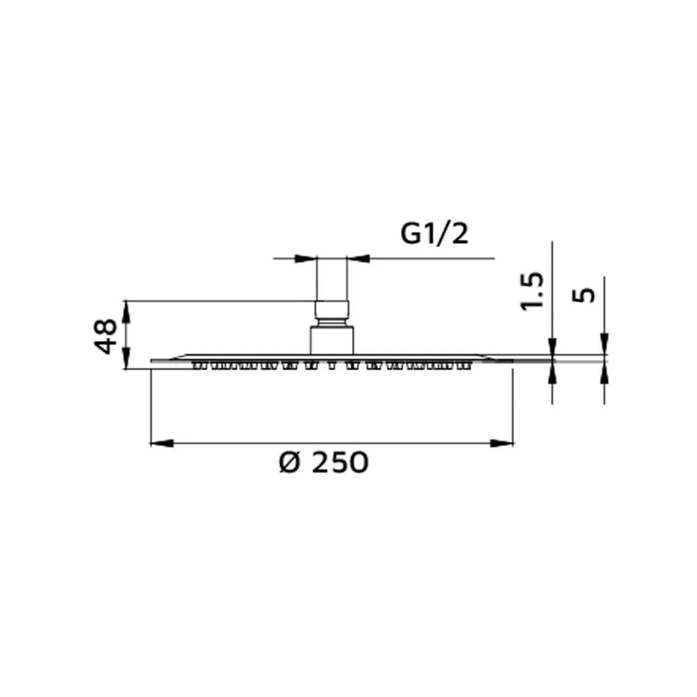 Soffione serie Giglio tondo diametro 25 cm
