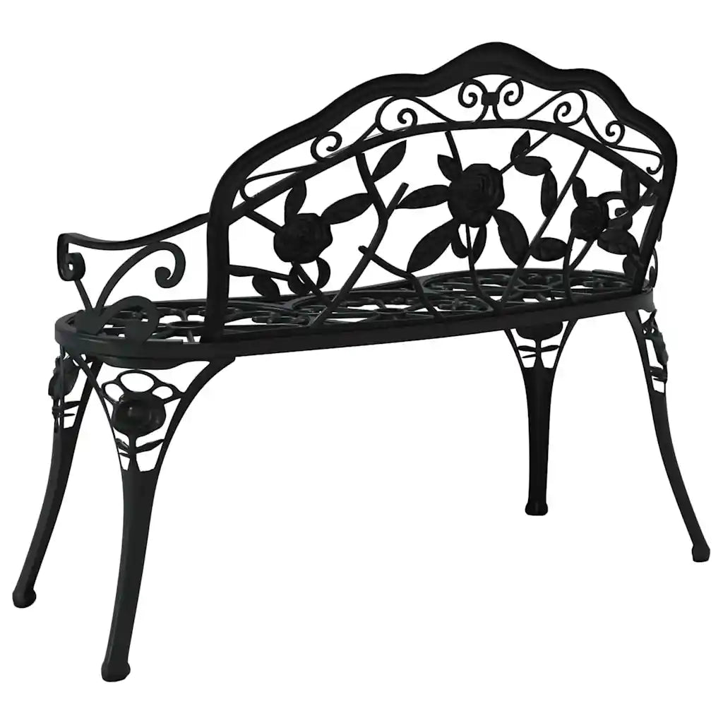 Panchina da Giardino | Panca da Giardino 100 cm in Alluminio Pressofuso Nero