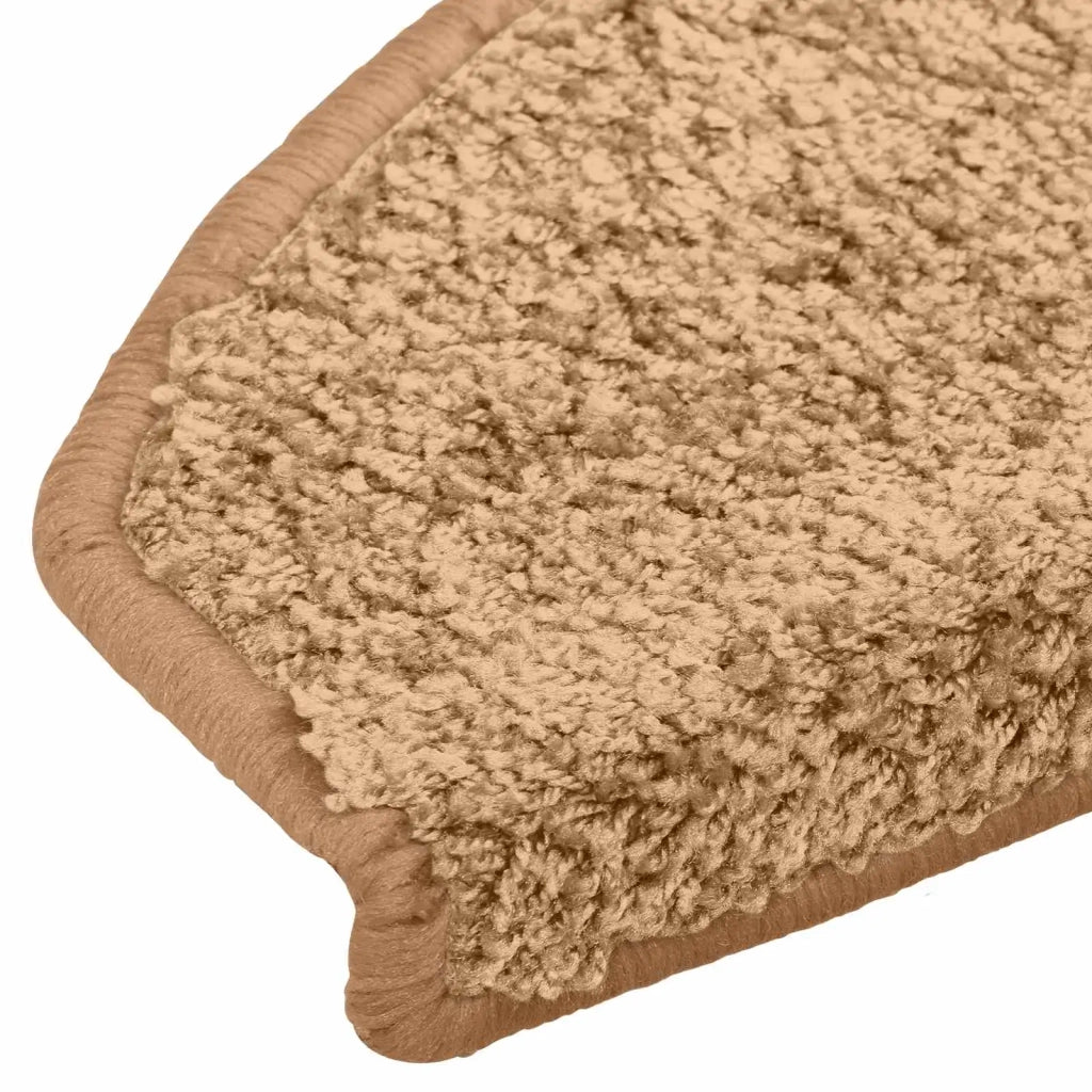 Tappetini per scale autoadesivi 15 pcs Beige 80 x 24,5 x 3,5 cm