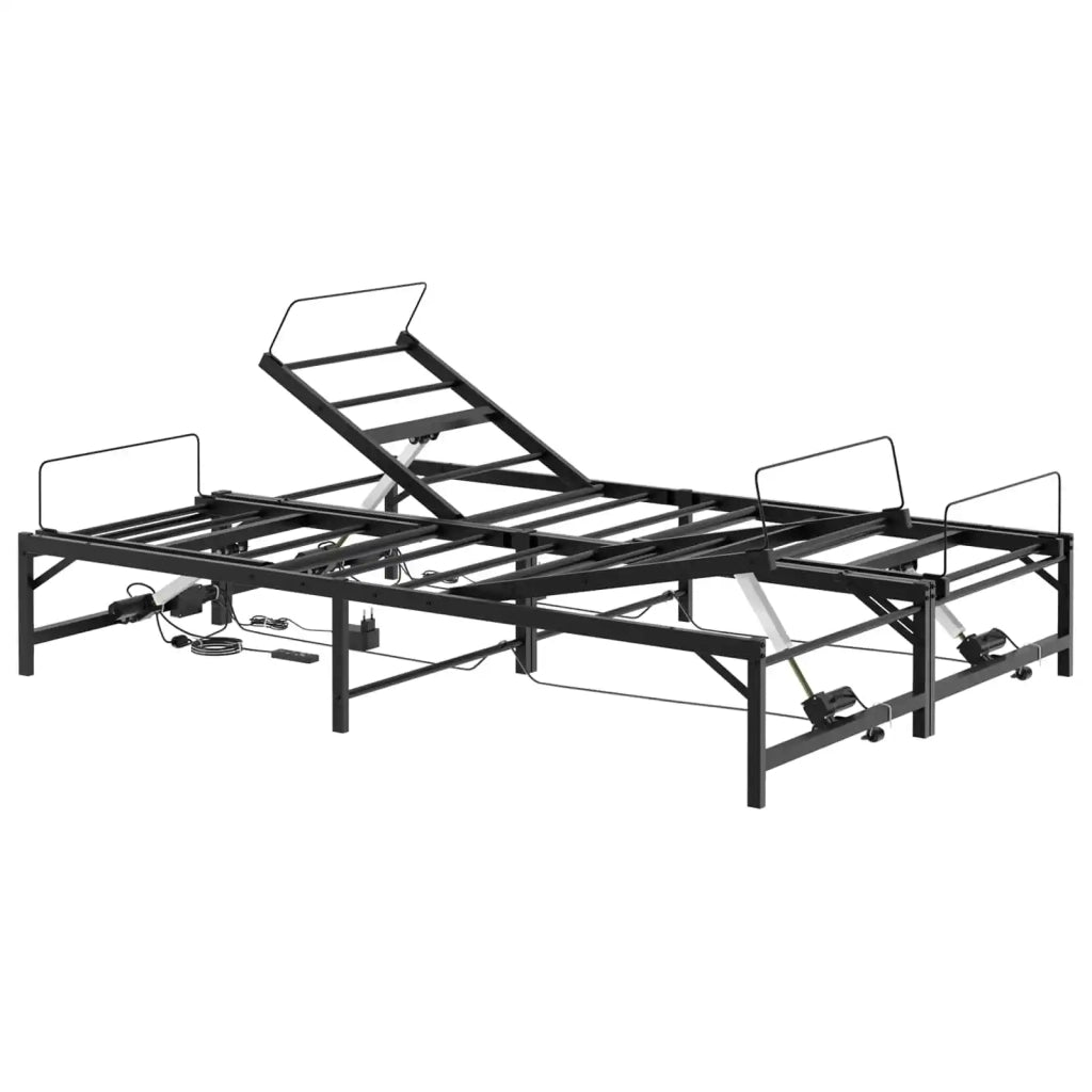 Telaio Letto Elettrico Regolabile Nero 140 x 190 cm Acciaio 3438620