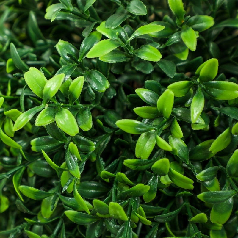 Piante artificiali di bosso sferiche con 2 vasi in plastica verde, 91,4 cm con protezione UV per interno ed esterno