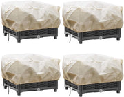 Vorpioggia invernale per vasi, protezione invernale per piante di balcone, protezione invernale per piante in vaso, coperture per vasi con cordino per proteggere fiori in vasi - beige, 4 pezzi
