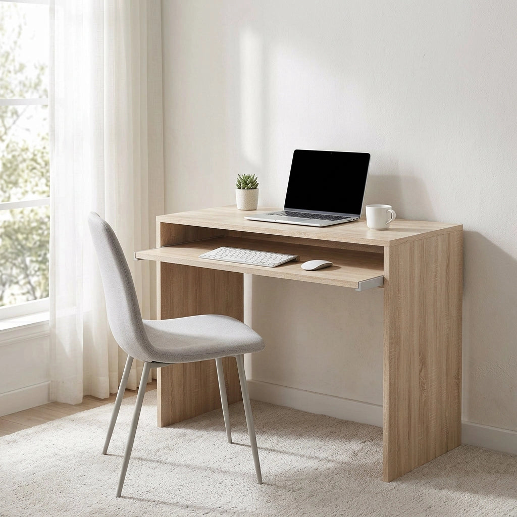 Scrivania con porta tastiera in Legno Composito cm 90x79x45 - ROD