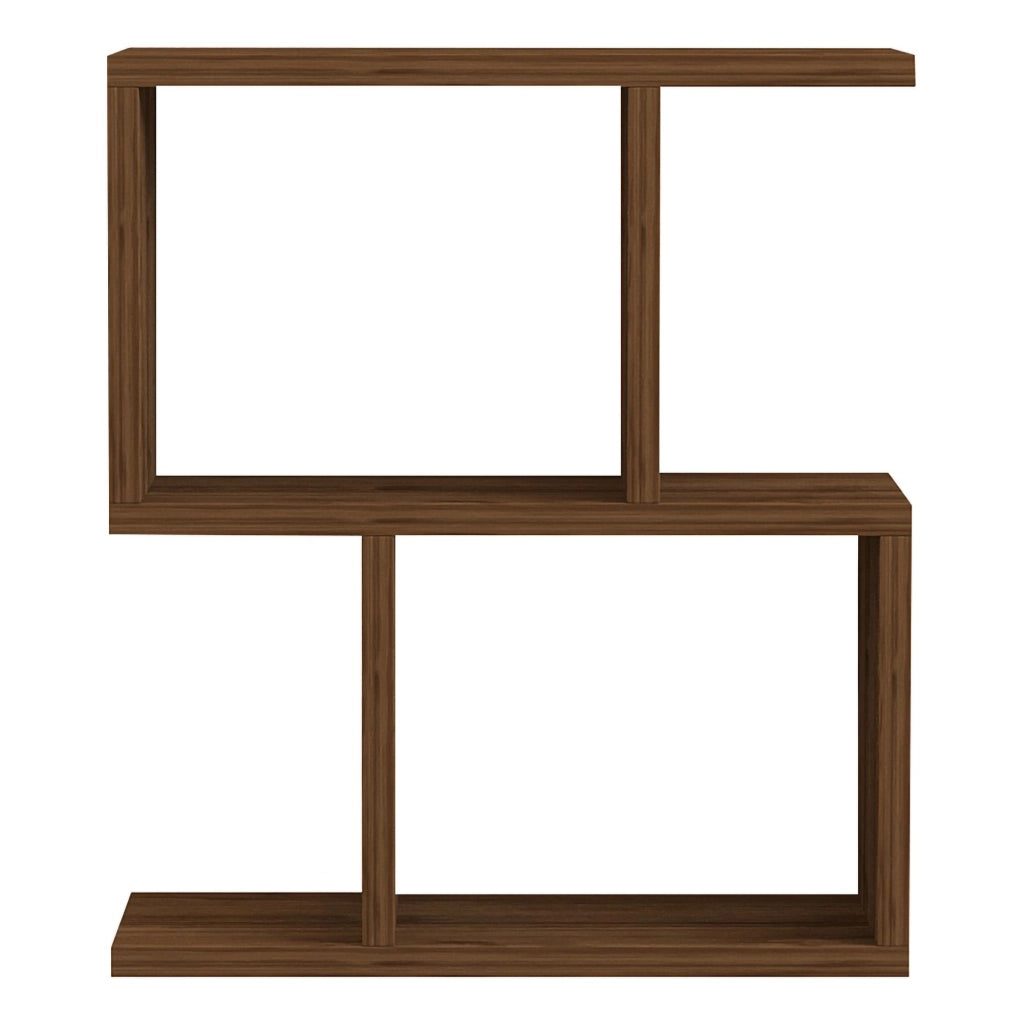 Flero, Tavolino da Salotto 2 Vani, 45x17x51h cm Marrone Noce
