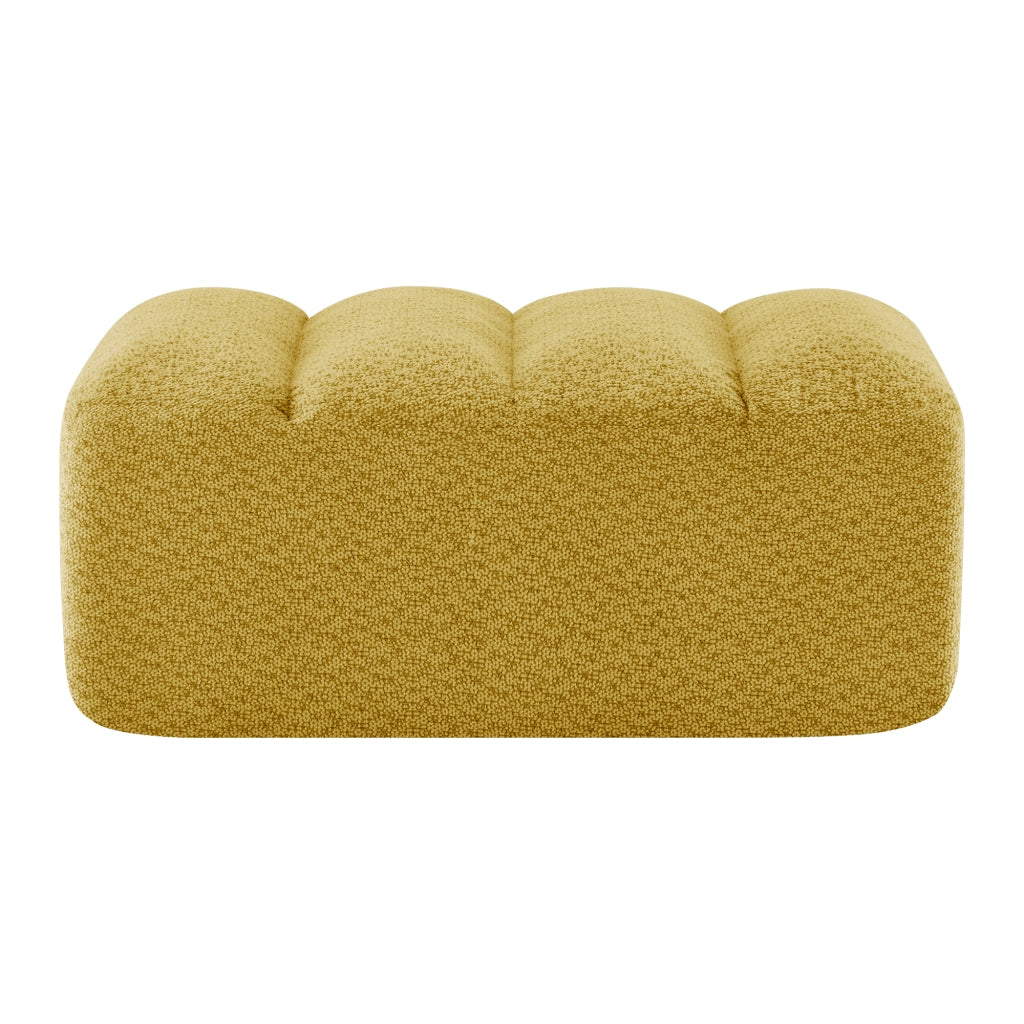 SOFA Modulare con Ottoman, Giallo, Fleece granulato