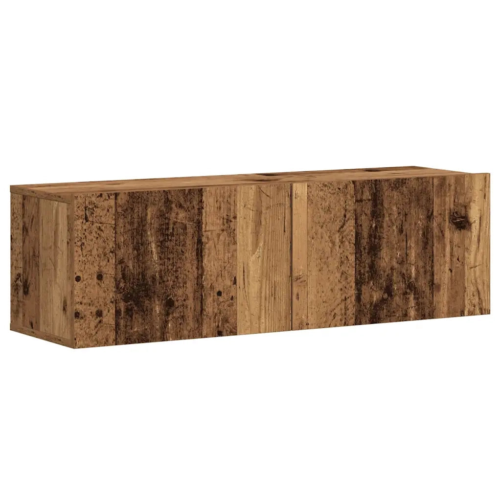 Mobili TV a Parete 3 pz Legno Antico in Legno Multistrato 3328961