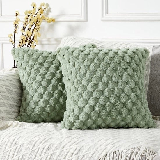 Due coperte per cuscino, coperte decorative per cuscini morbide 45*45 cm verde - solo coperta per cuscino