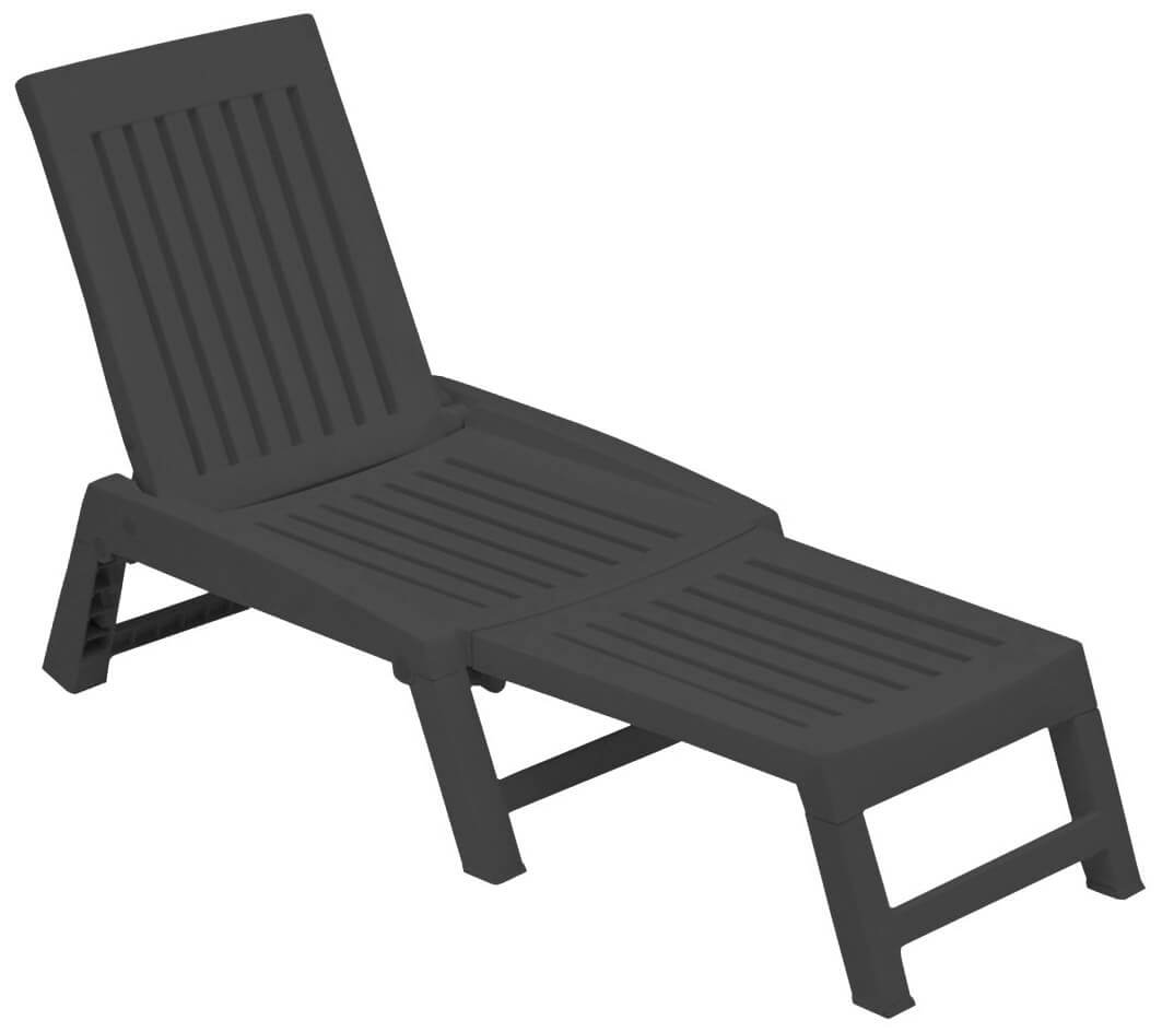 Lettino Prendisole in Resina Bauer Orfeo Antracite