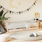 Giroletto per Bambini con Cassetti-Struttura Letto Bambini con contenitore 90x190cm Legno Massello Pino 202971