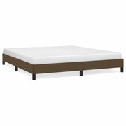 Letto matrimoniale | Letto per adulti | Giroletto senza Materasso Marrone Scuro 160x200 cm Tessuto