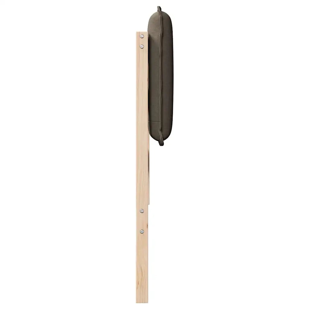 Testiera imbottita Grigio Naturale e Chiaro 75 cm Pino massello 880046