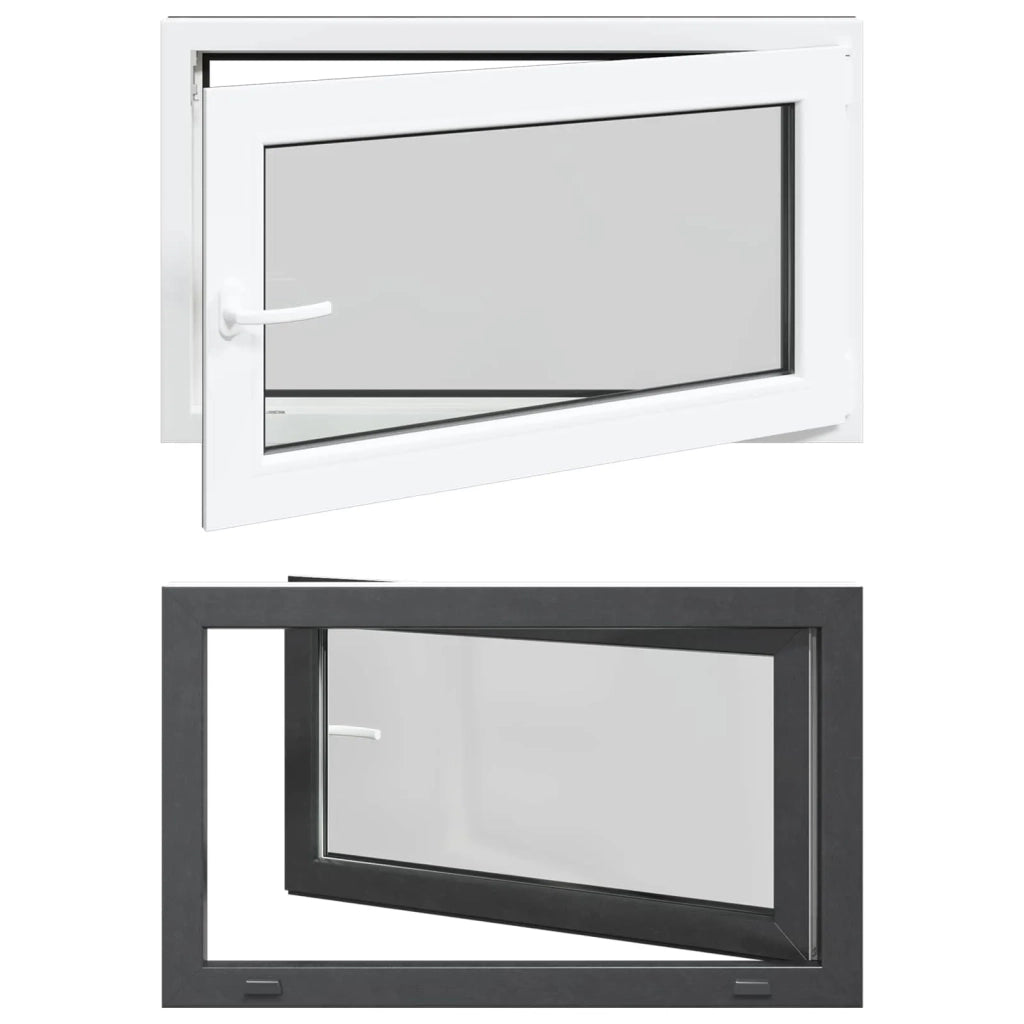 Finestra per Soffitta RISOR 100 x 70 cm PVC e Vetro Antracite CFW3264385