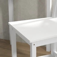 Set di 2 sgabelli da bar, stile rustico da casa di mare in legno altezza 60 cm con poggiapiedi, bianco